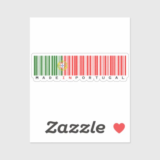 Made in Portugal Barcode Flag シール (シート)