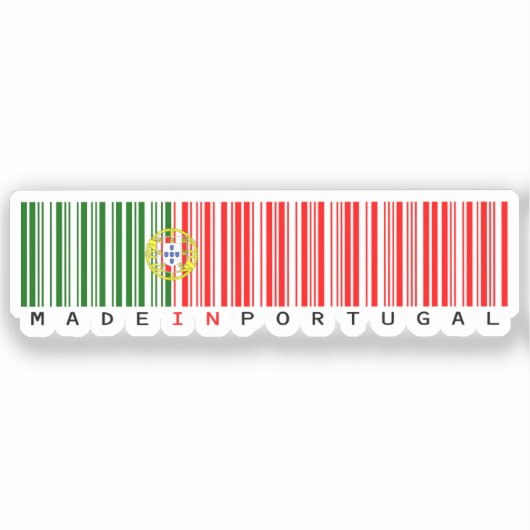 Made in Portugal Barcode Flag シール (正面)
