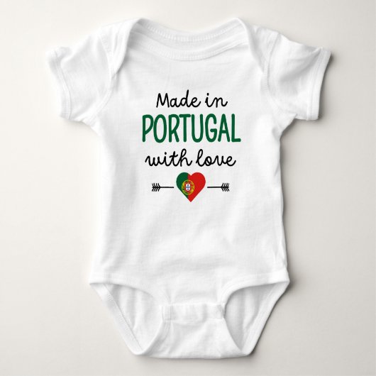 Made in Portugal with Love ベビーボディスーツ (正面)