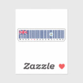 Made in Queensland Barcode Flag Sticker シール (シート)