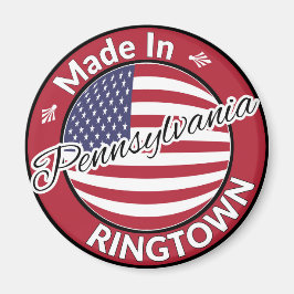 Made in Ringtown Pennsylvania USA Flag マグネット