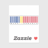Made in Romania Barcode Flag シール (シート)