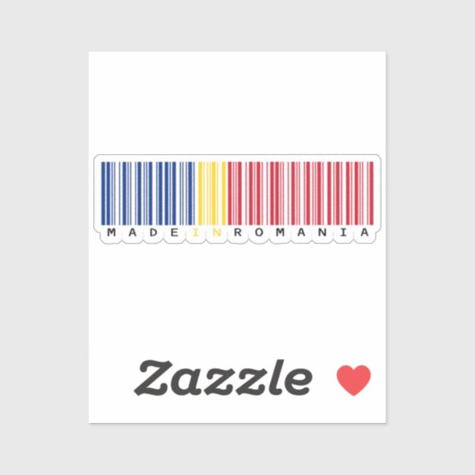 Made in Romania Barcode Flag シール (シート)
