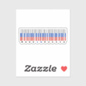 Made in Russia Barcode Flag シール (シート)