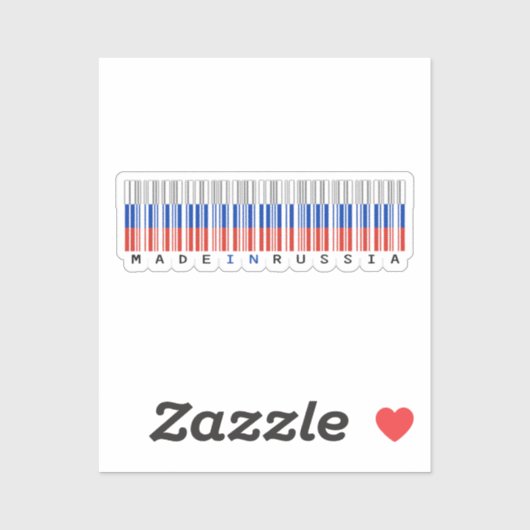 Made in Russia Barcode Flag シール (シート)
