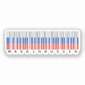 Made in Russia Barcode Flag シール (正面)