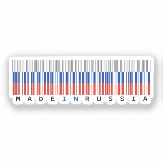 Made in Russia Barcode Flag シール (正面)
