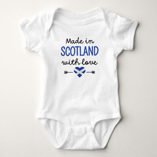 Made in Scotland with Love ベビーボディスーツ (正面)