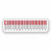 Made in Singapore Barcode Flag Design シール (正面)