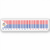 Made in Sint Maarten Barcode Flag シール (正面)