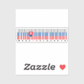 Made in Slovakia Barcode Flag シール (シート)
