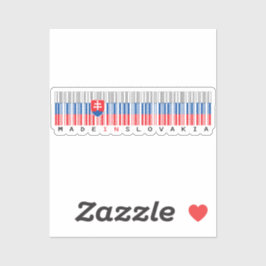 Made in Slovakia Barcode Flag シール