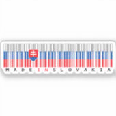 Made in Slovakia Barcode Flag シール (正面)