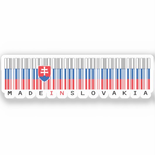 Made in Slovakia Barcode Flag シール (正面)