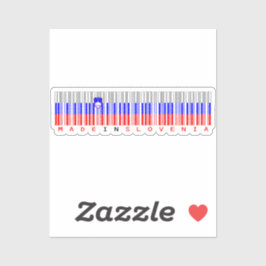 Made in Slovenia Barcode Flag シール