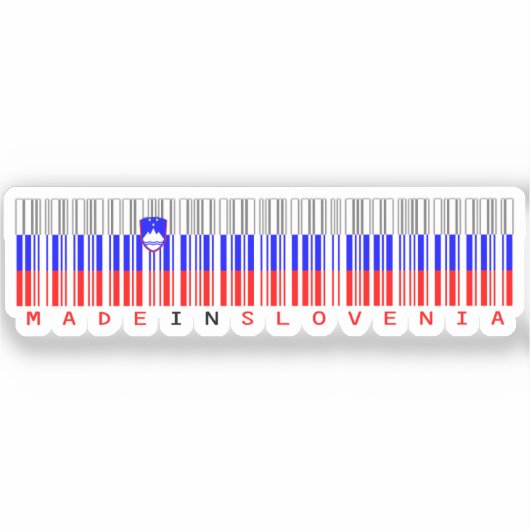 Made in Slovenia Barcode Flag シール (正面)
