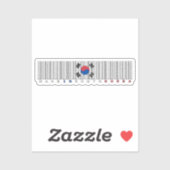 Made in South Korea Barcode Flag Design シール (シート)