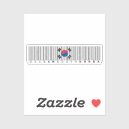 Made in South Korea Barcode Flag Design シール