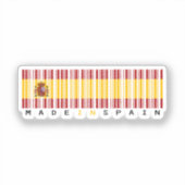 Made in Spain Barcode Flag シール (正面)