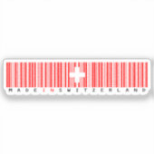 Made in Switzerland Barcode Flag シール (正面)