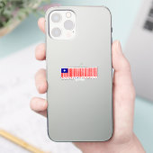 Made in Taiwan Barcode Flag Design シール (スマートフォン)