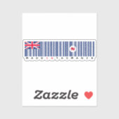 Made in Tasmania Barcode Flag Sticker シール (シート)