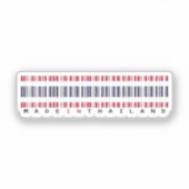 Made in Thailand Barcode Flag Design シール (正面)