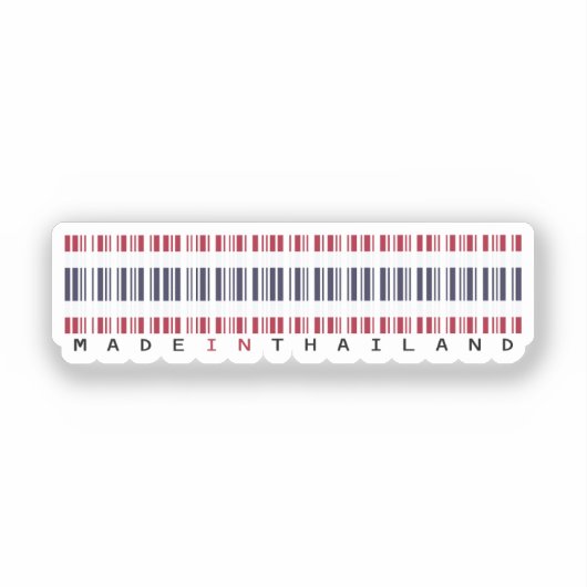 Made in Thailand Barcode Flag Design シール (正面)