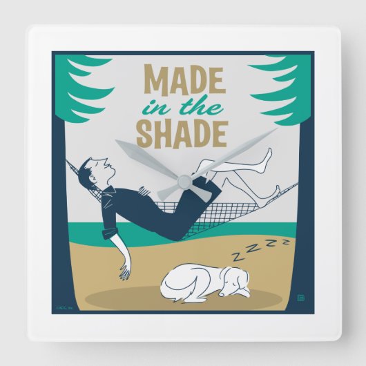 Made in the Shade スクエア壁時計 (正面)
