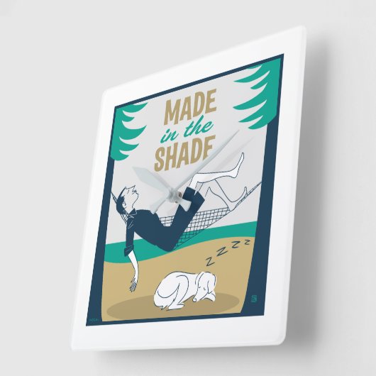 Made in the Shade スクエア壁時計 (傾斜)