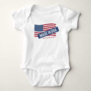 Made in the USA 7月4日 ベビーボディスーツ