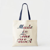Made in the USA Natural & Navy Budget Tote Bag トートバッグ (正面)