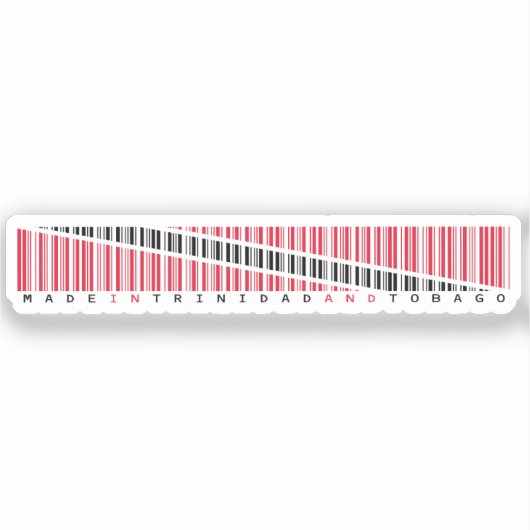 Made in Trinidad & Tobago Barcode Flag シール (正面)