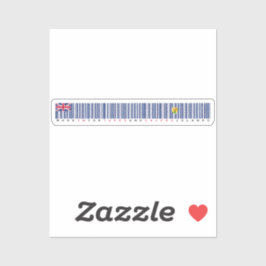 Made in Turks and Caicos Barcode Flag シール