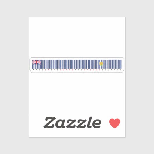 Made in Turks and Caicos Barcode Flag シール (シート)