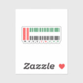 Made in UAE Barcode Flag Design シール (シート)