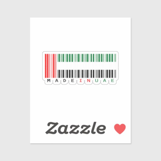 Made in UAE Barcode Flag Design シール (シート)