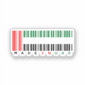 Made in UAE Barcode Flag Design シール (正面)