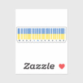 Made in Ukraine Barcode Flag シール (シート)