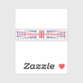 Made in United Kingdom Barcode Flag シール (シート)