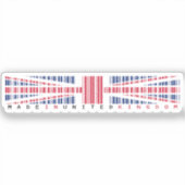 Made in United Kingdom Barcode Flag シール (正面)