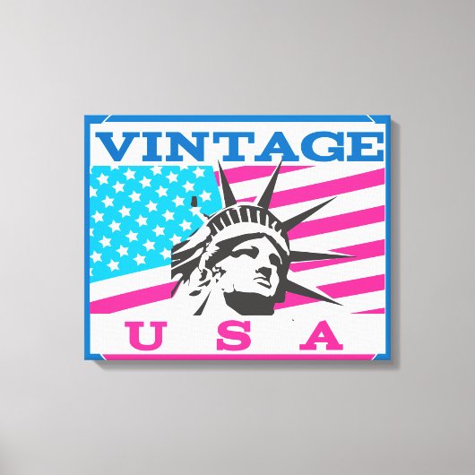 Made In USAバッジ キャンバスプリント (正面)