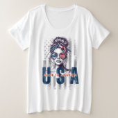Made in USA  プラスサイズTシャツ (デザイン正面)