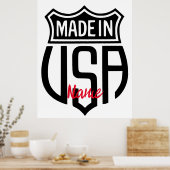 Made in USA Sign Thunder_Cove ポスター (キッチン)