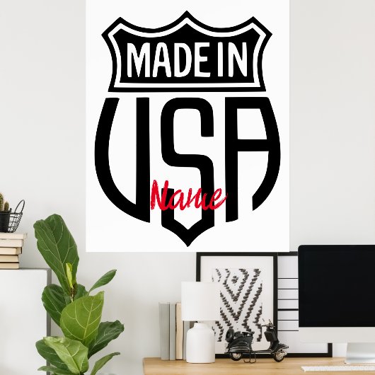 Made in USA Sign Thunder_Cove ポスター (ホームオフィス)