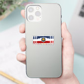 Made in Utahバーコードフラグ州のプライド シール (スマートフォン)