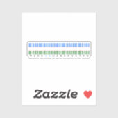 Made in Uzbekistan Barcode Flag Design シール (シート)