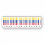 Made in Venezuela Barcode Flag Sticker シール (正面)