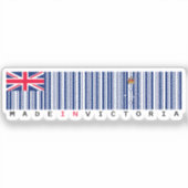 Made in Victoria Barcode Flag Sticker シール (正面)