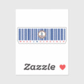 Made in Virginiaバーコードフラグ州のプライド シール (シート)